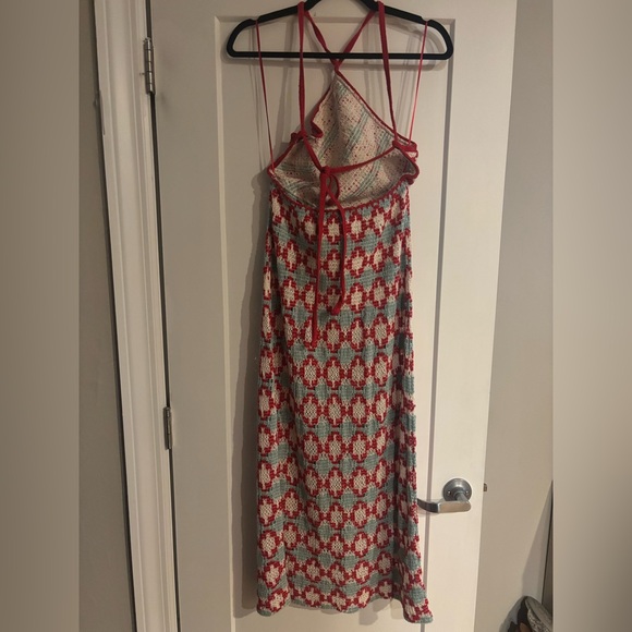NWT - Zara Knit Maxi Dress - Zara Red and Blue Patterned Maxi Dress, size medium - Picture 13 of 15